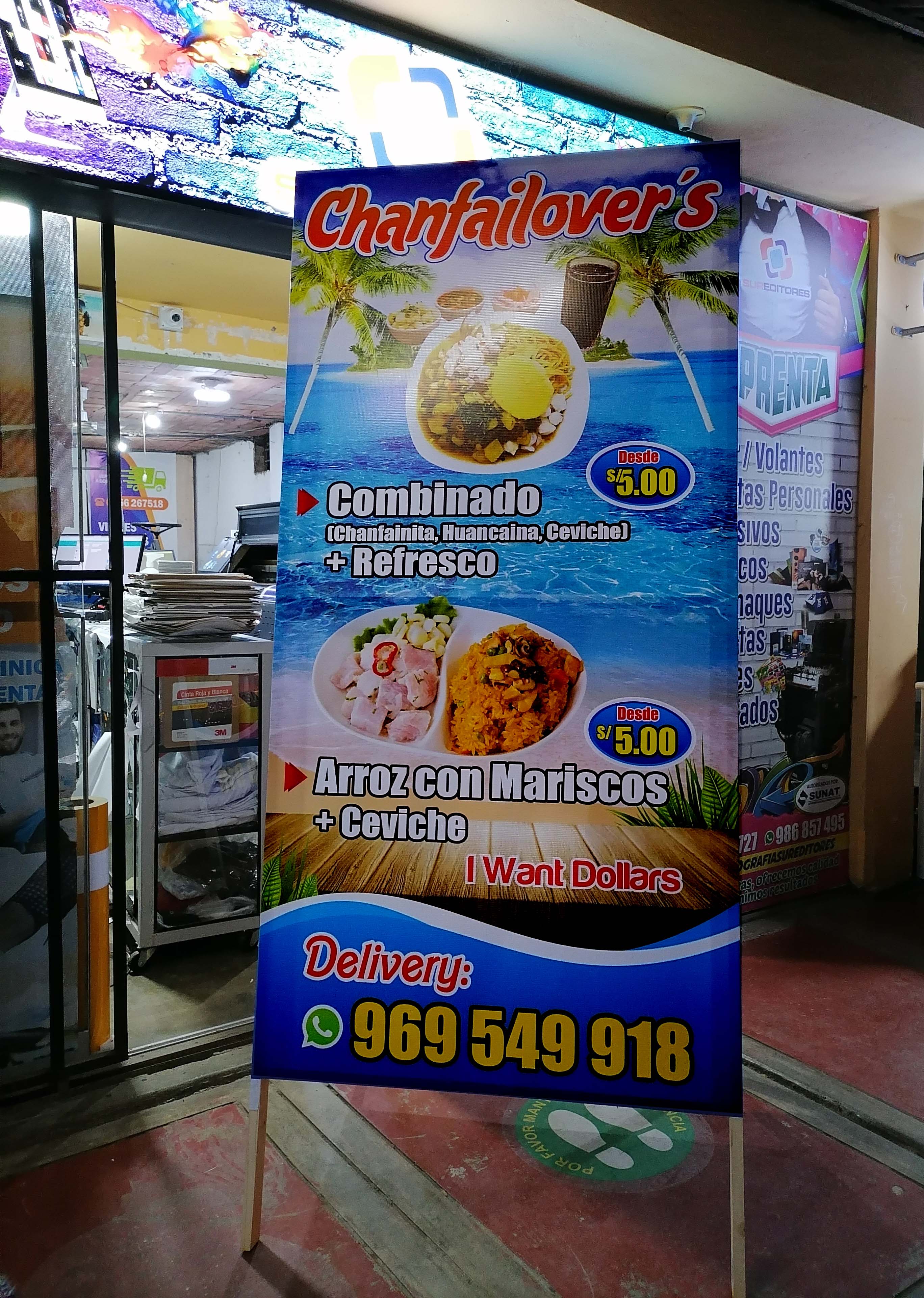Caballete Publicitario para Chanfailovers
